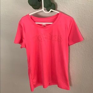 Girls adidas pink shirt